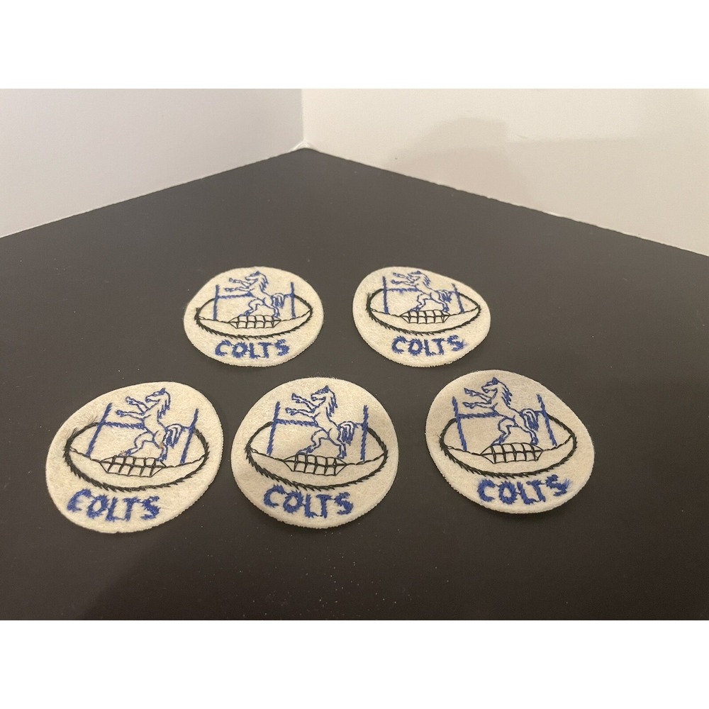 Lot Of 5 Vintage Baltimore Colts Football Patches